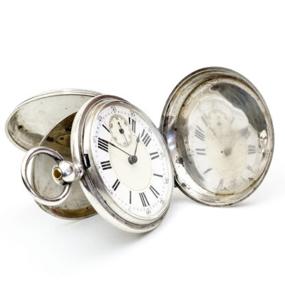 JS BAUDIER & Cíe. Geneva. Swiss pocket watch, saboneta. Silver. Switzerland, ca. 1880.