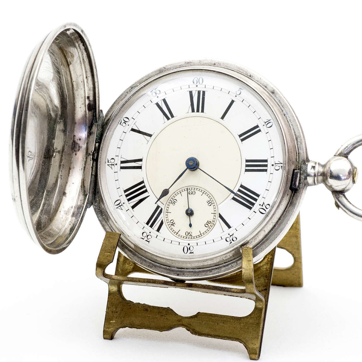 J.S. BAUDIER & Cíe. Geneve. Reloj suizo de bolsillo, saboneta. Plata. Suiza, ca. 1880. J.S. BAUDIER & Cíe. Geneve. Reloj suizo de bolsillo, saboneta. Plata. Suiza, ca. 1880.