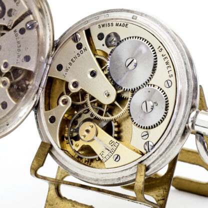 J.W. BENSON. Reloj de Bolsillo, Lepine y remontoir. Plata. Londres, 1932.