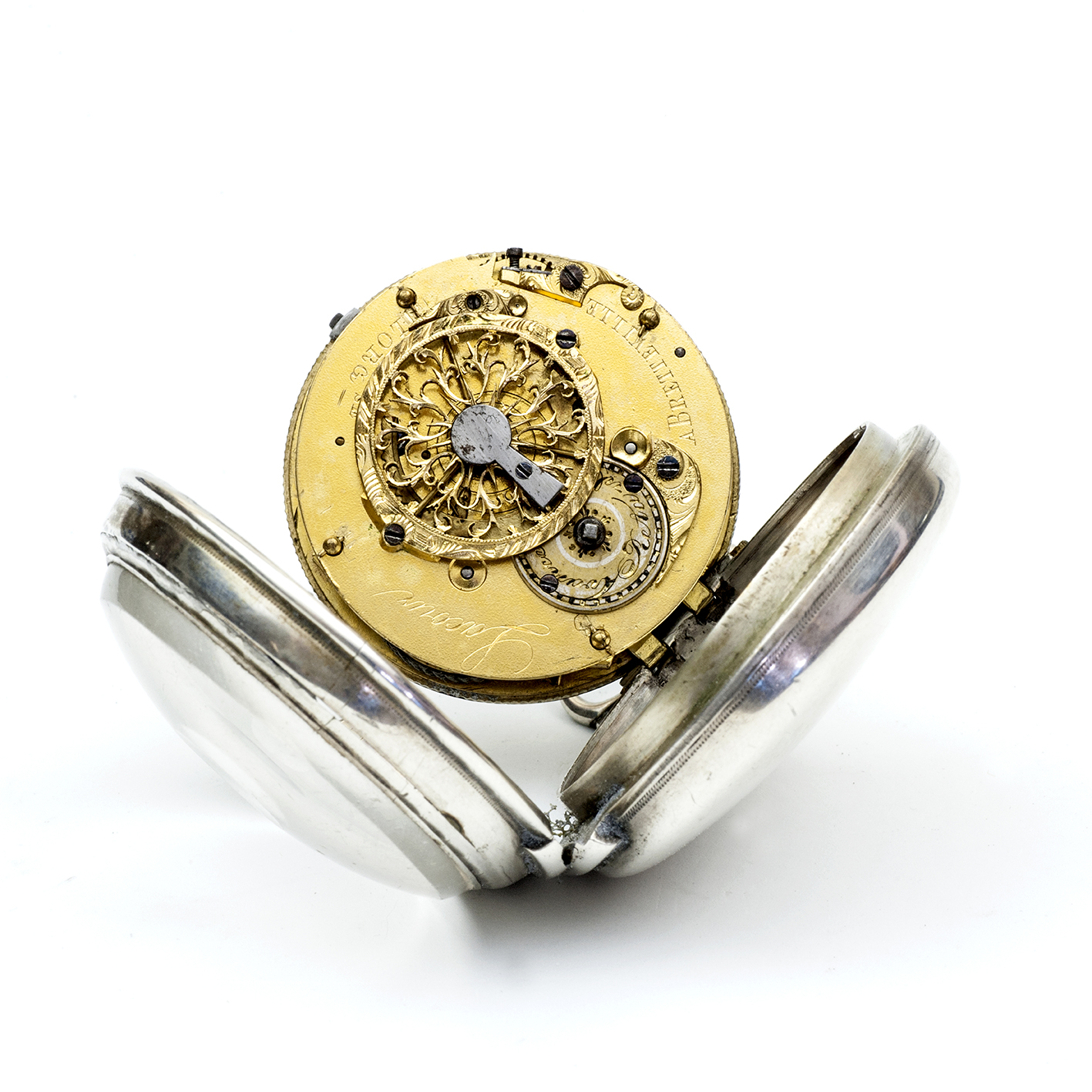 LACOUR. (A BretteVille). Reloj de bolsillo lepine, Verge Fusee. Plata. Francia, ca. 1850. LACOUR. (A BretteVille). Reloj de bolsillo lepine, Verge Fusee. Plata. Francia, ca. 1850.