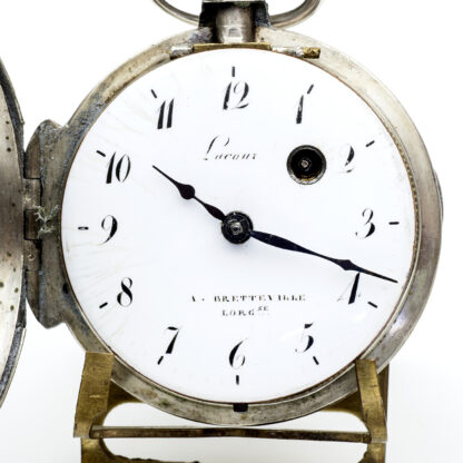LACOUR. (A BretteVille). Reloj de bolsillo lepine, Verge Fusee. Plata. Francia, ca. 1850.