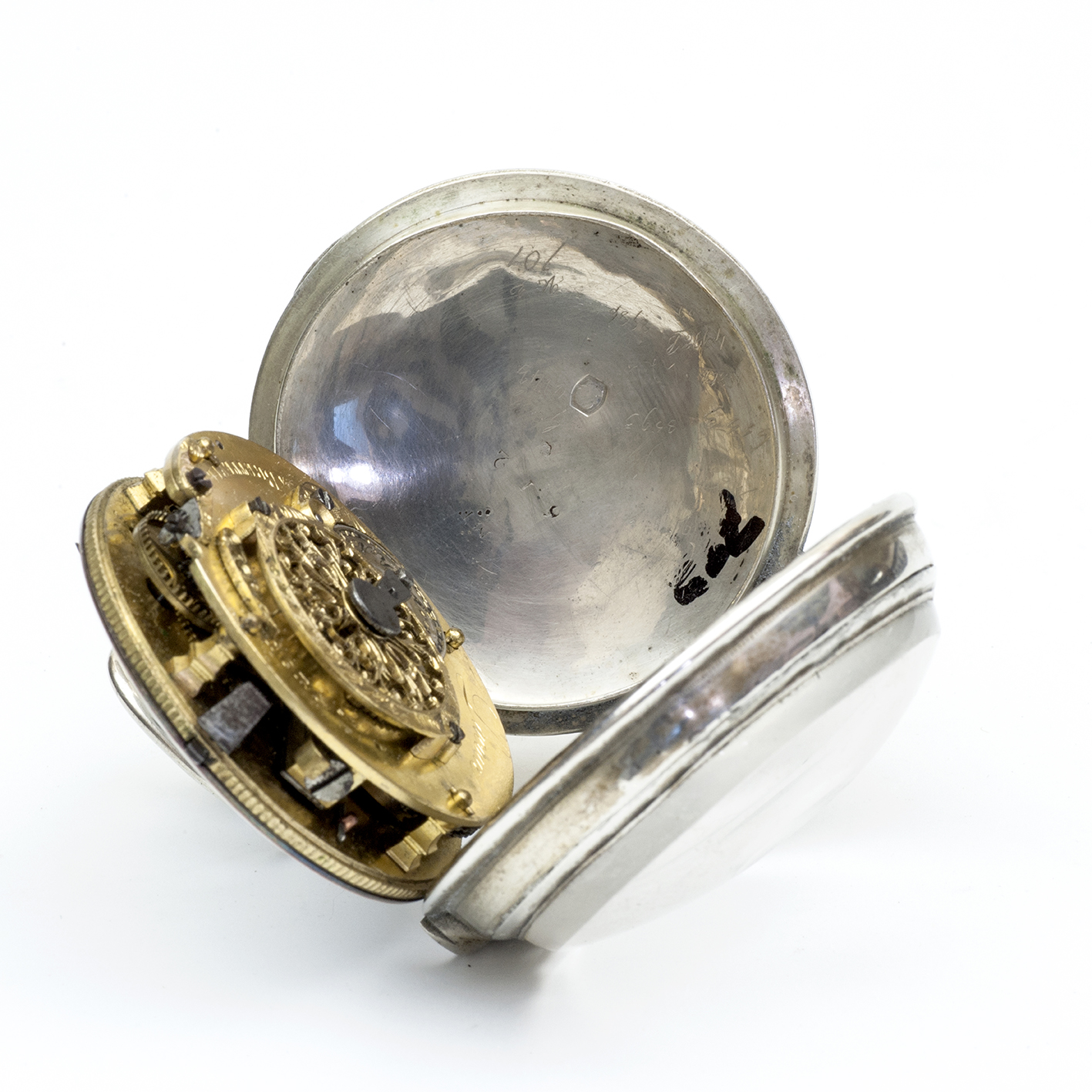 LACOUR. (A BretteVille). Reloj de bolsillo lepine, Verge Fusee. Plata. Francia, ca. 1850. LACOUR. (A BretteVille). Reloj de bolsillo lepine, Verge Fusee. Plata. Francia, ca. 1850.