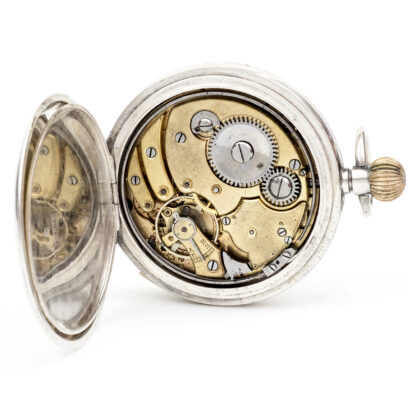 MERCANTILE WATCH Co. Pocket watch, lepine and remontoir. Silver. Switzerland, ca. 1900.