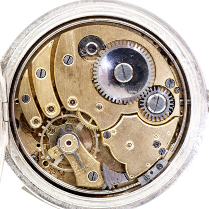 MERCANTILE WATCH Co. Pocket watch, lepine and remontoir. Silver. Switzerland, ca. 1900.