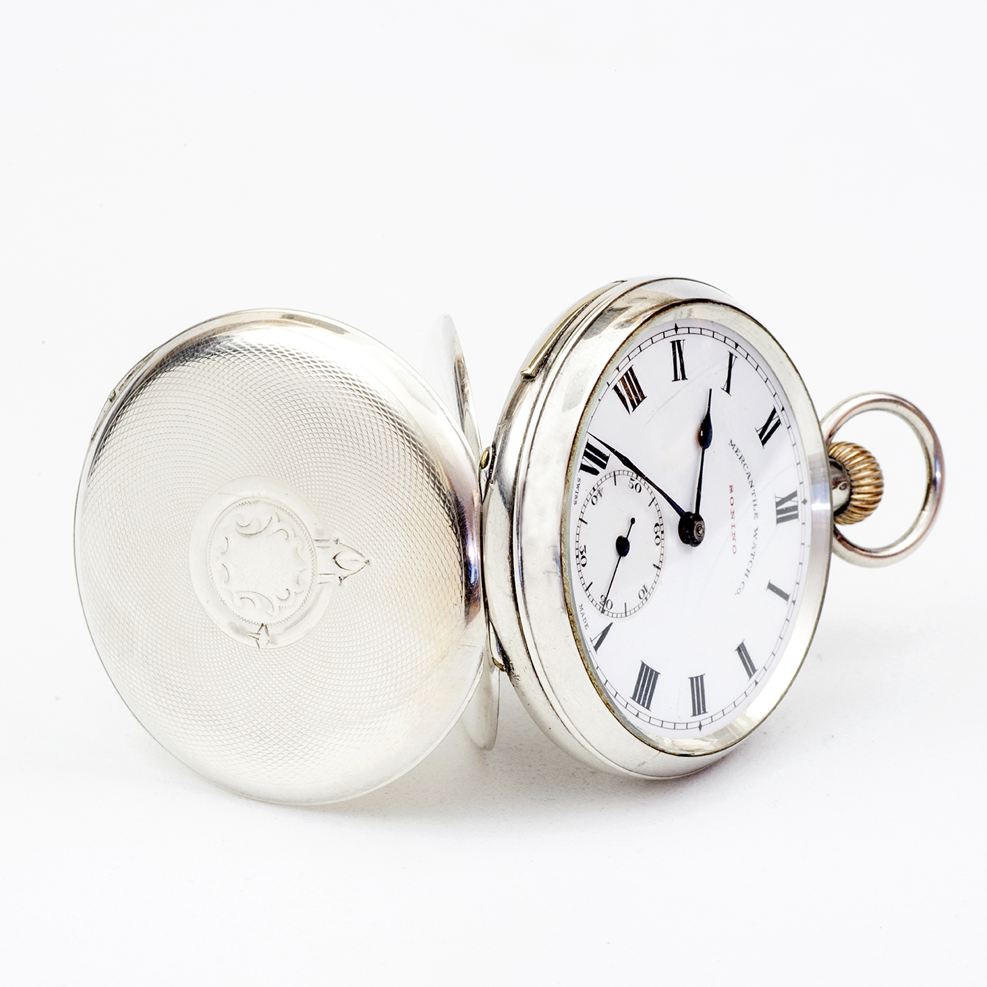 MERCANTILE WATCH Co. Reloj de bolsillo, lepine y remontoir. Plata. Suiza, ca. 1900. MERCANTILE WATCH Co. Reloj de bolsillo, lepine y remontoir. Plata. Suiza, ca. 1900.
