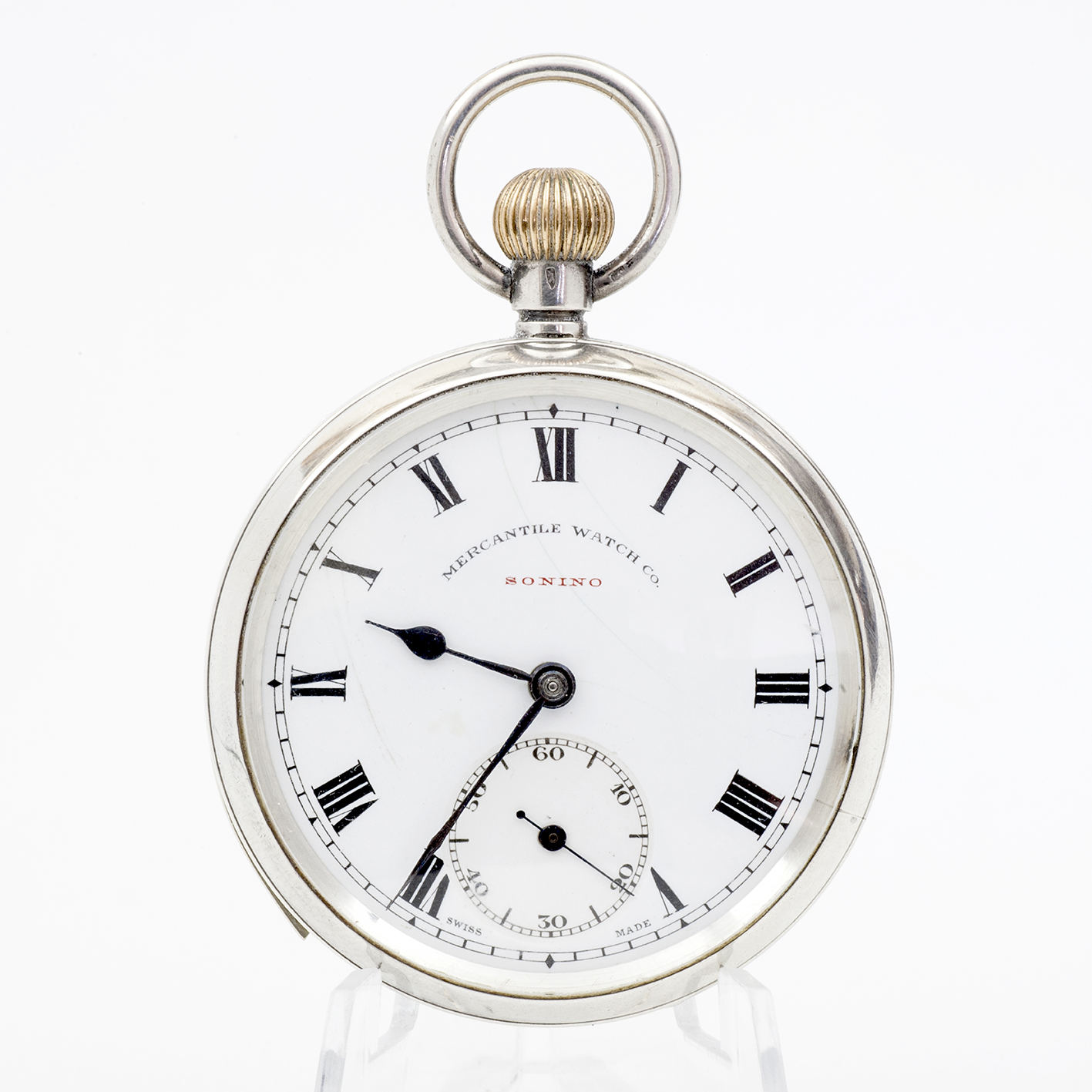 MERCANTILE WATCH Co. Reloj de bolsillo, lepine y remontoir. Plata. Suiza, ca. 1900. MERCANTILE WATCH Co. Reloj de bolsillo, lepine y remontoir. Plata. Suiza, ca. 1900.