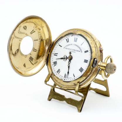 META. Reloj de bolsillo, Hunter, medio saboneta (cazador), remontoir. Suiza, ca. 1910.