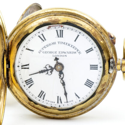 GOAL. Pocket watch, Hunter, half saboneta (hunter), remontoir. Switzerland, ca. 1910.