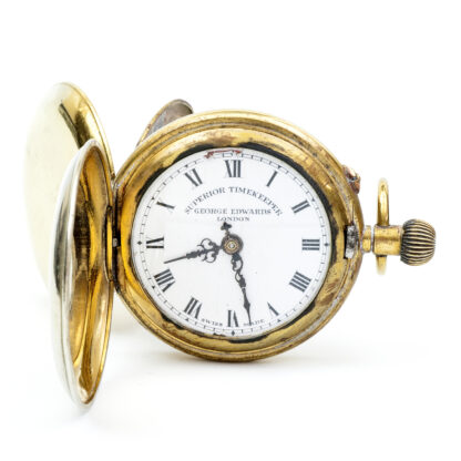 GOAL. Pocket watch, Hunter, half saboneta (hunter), remontoir. Switzerland, ca. 1910.