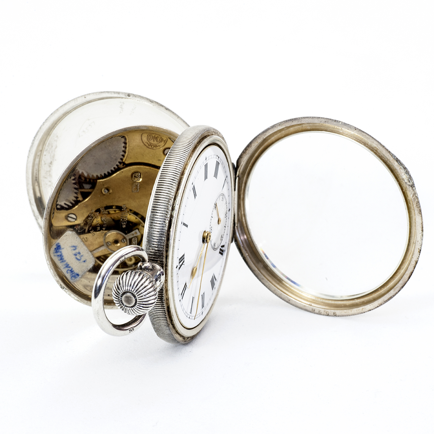 MOERIS FM. Reloj Suizo de bolsillo lepine y remontoir. Plata. Suiza y Birmingham, año 1924. MOERIS FM. Reloj Suizo de bolsillo lepine y remontoir. Plata. Suiza y Birmingham, año 1924.
