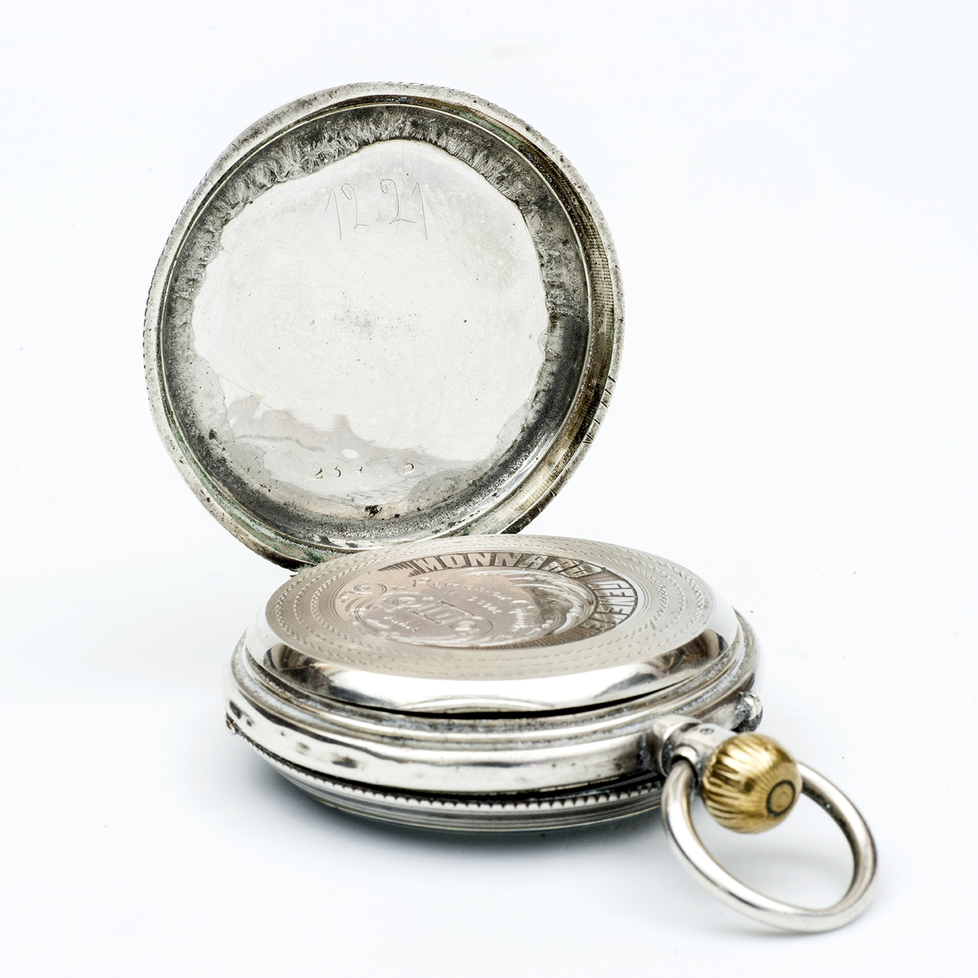 MONNARD GENEVE. Reloj de Bolsillo, Lepine y remontoir. Plata. Suiza, ca. 1890 MONNARD GENEVE. Reloj de Bolsillo, Lepine y remontoir. Plata. Suiza, ca. 1890