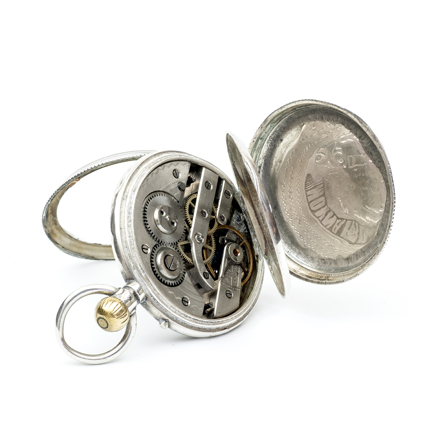 MONNARD GENEVE. Reloj de Bolsillo, Lepine y remontoir. Plata. Suiza, ca. 1890 MONNARD GENEVE. Reloj de Bolsillo, Lepine y remontoir. Plata. Suiza, ca. 1890