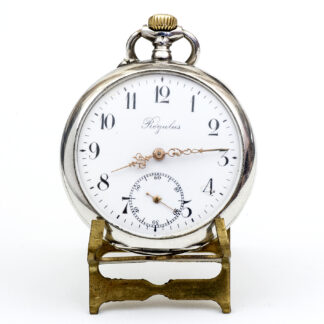 REGULUS DEPOSE. Reloj de Bolsillo, lepine y remontoir. Plata. Suiza, ca. 1900.