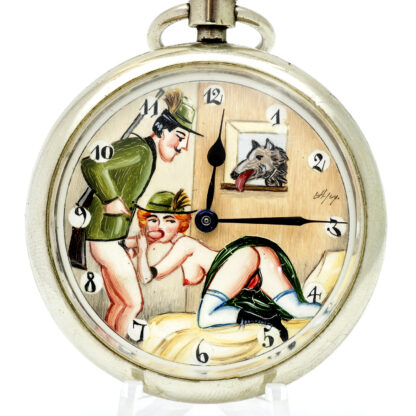 Reloj Erótico de Bolsillo, Lepine, remontoir, Automatón. Suiza. Ca. 1900