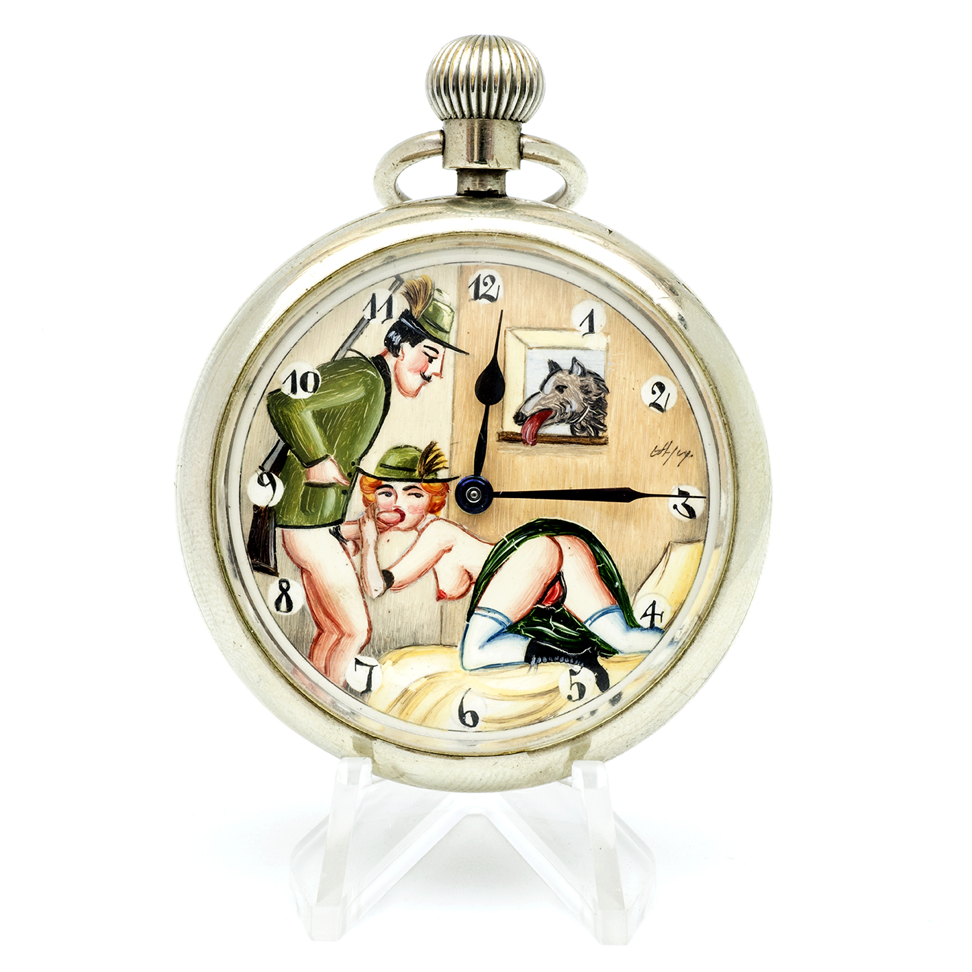 Reloj Erótico de Bolsillo, Lepine, remontoir, Automatón. Suiza. Ca. 1900 Reloj Erótico de Bolsillo, Lepine, remontoir, Automatón. Suiza. Ca. 1900