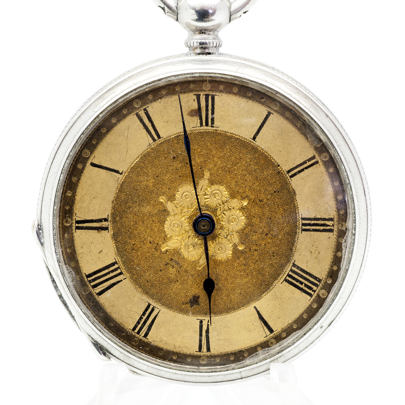Reloj inglés de bolsillo-colgar lepine. Plata Fina. Londres, ca. 1850. Reloj inglés de bolsillo-colgar lepine. Plata Fina. Londres, ca. 1850.