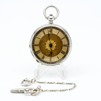 English lepine pocket-hanging watch. Fine silver. London, ca. 1850.