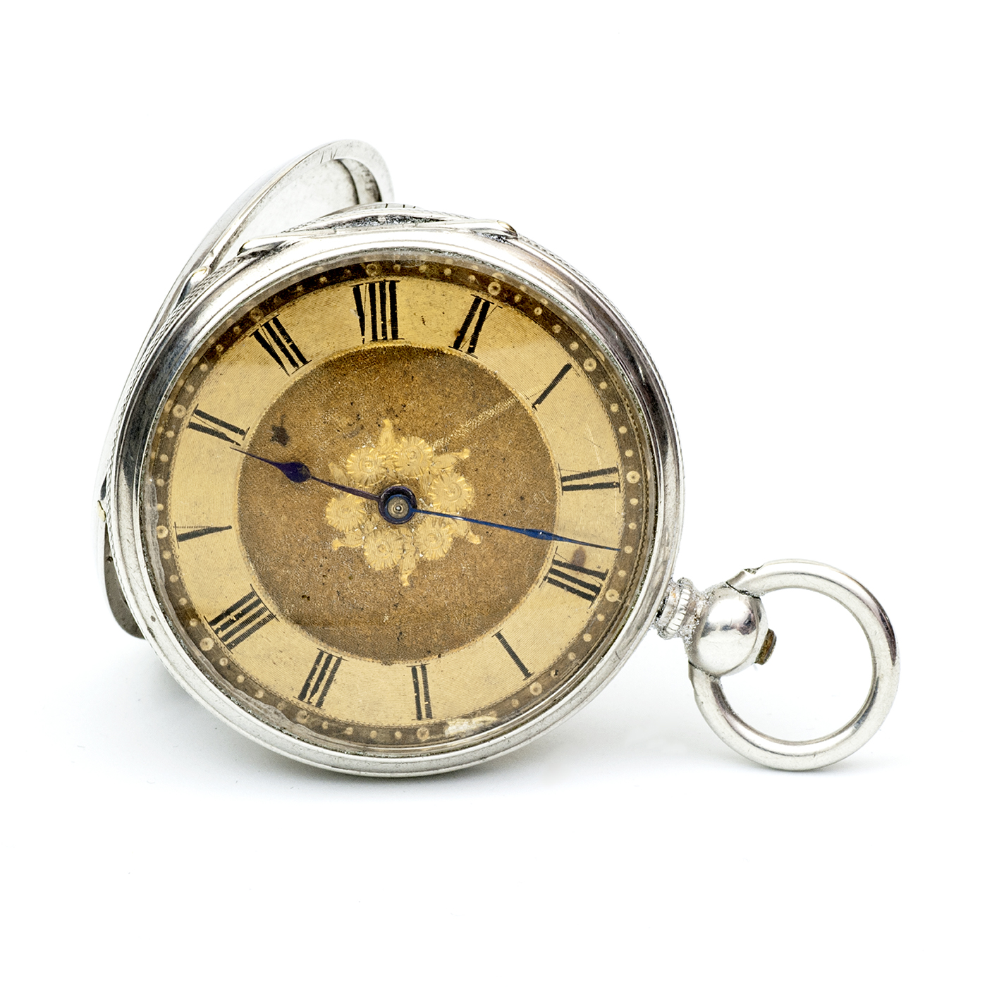 Reloj inglés de bolsillo-colgar lepine. Plata Fina. Londres, ca. 1850. Reloj inglés de bolsillo-colgar lepine. Plata Fina. Londres, ca. 1850.