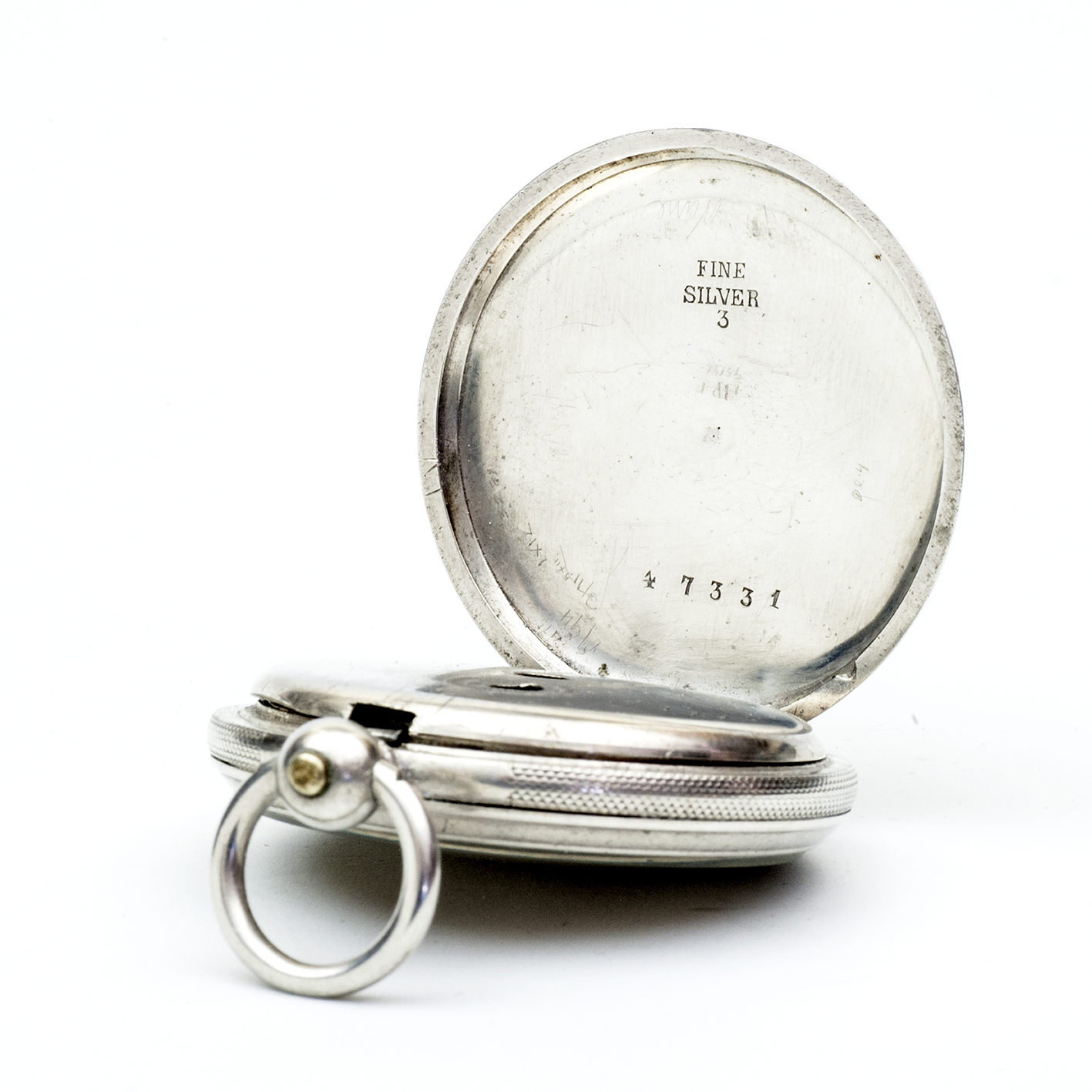 Reloj inglés de bolsillo-colgar lepine. Plata Fina. Londres, ca. 1850. Reloj inglés de bolsillo-colgar lepine. Plata Fina. Londres, ca. 1850.