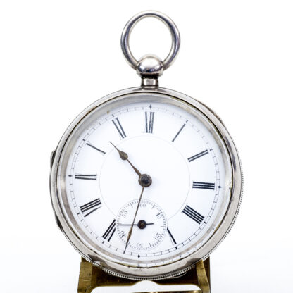 English lepine and remontoir pocket watch. Silver. Birmingham, year 1910.