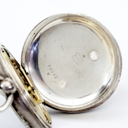 Reloj inglés de bolsillo lepine y remontoir. Plata. Birmingham, año 1910.