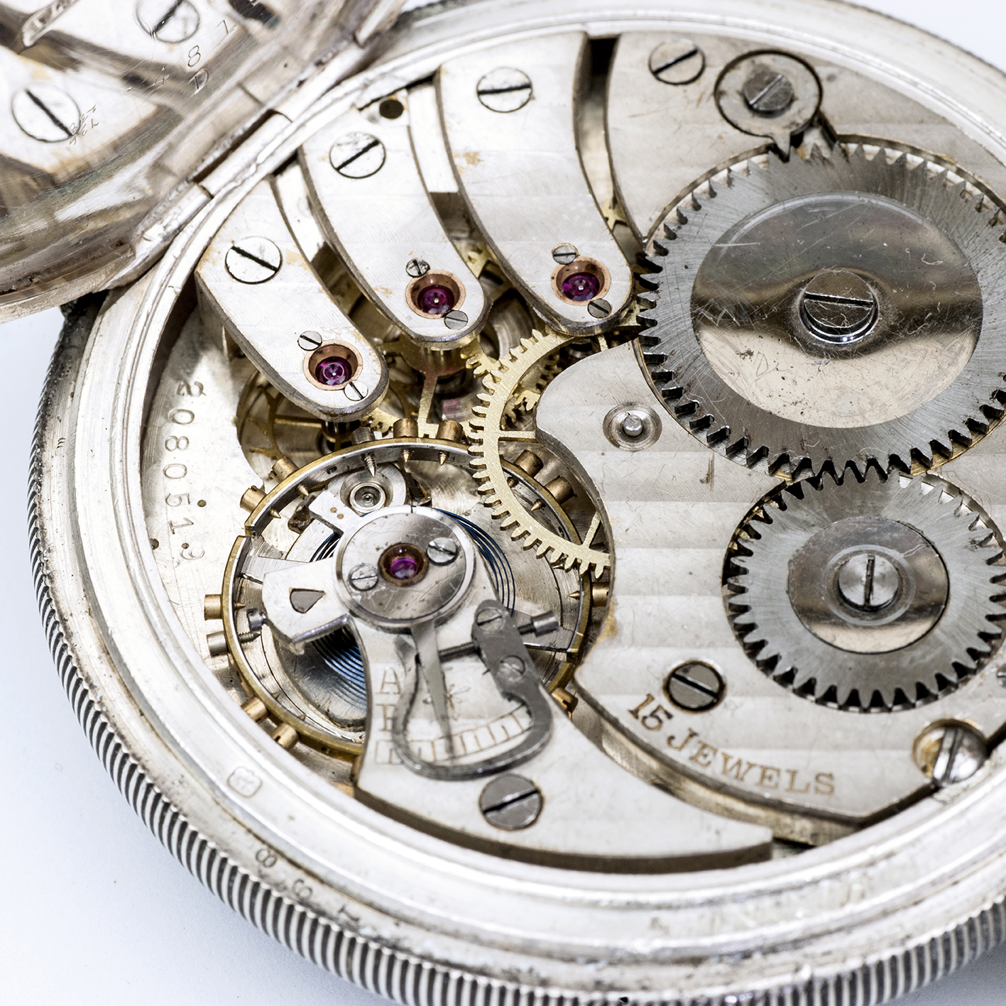 Reloj inglés de bolsillo lepine y remontoir. Plata. Birmingham, año 1918. Reloj inglés de bolsillo lepine y remontoir. Plata. Birmingham, año 1918.