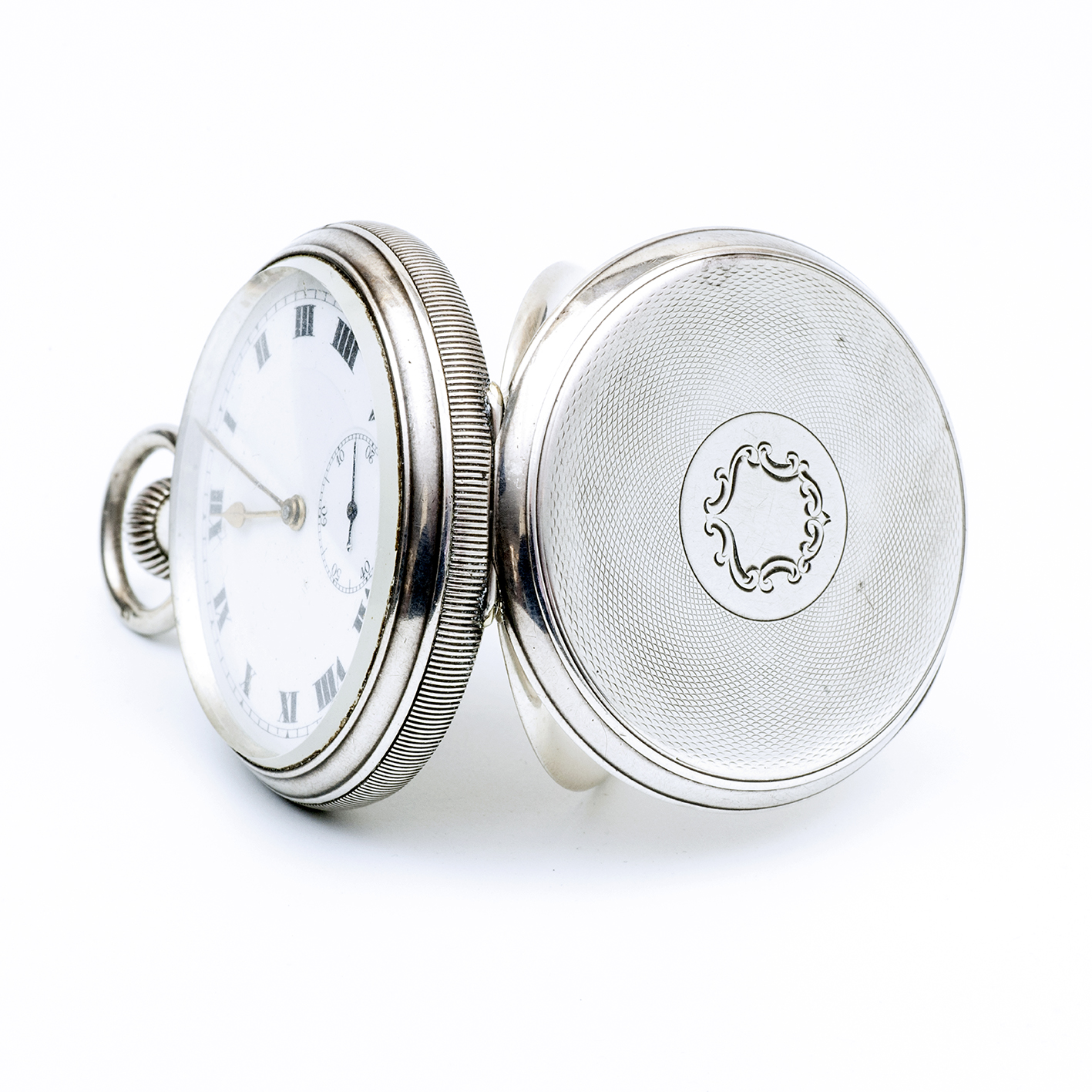 Reloj inglés de bolsillo lepine y remontoir. Plata. Birmingham, año 1918. Reloj inglés de bolsillo lepine y remontoir. Plata. Birmingham, año 1918.