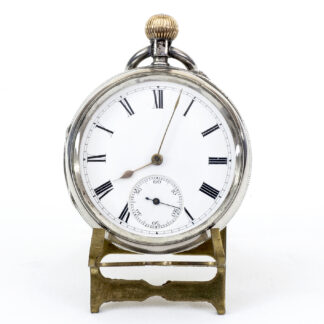 Reloj inglés de bolsillo lepine y remontoir. Plata. Chester, año 1882.