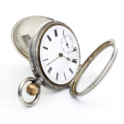 English lepine and remontoir pocket watch. Silver. Chester, year 1882.