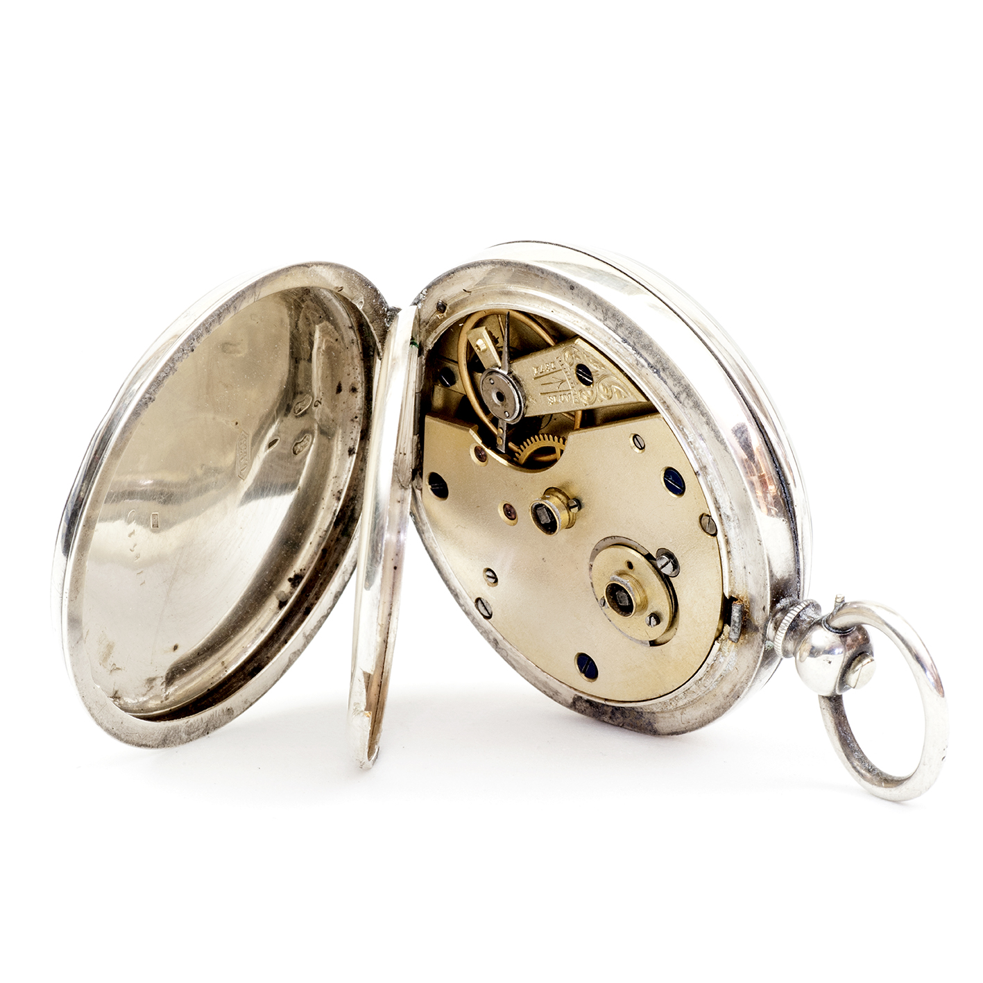 Reloj suizo de bolsillo lepine. Plata Fina. Suiza, ca. 1880. Reloj suizo de bolsillo lepine. Plata Fina. Suiza, ca. 1880.