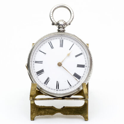 Reloj Suizo de bolsillo, lepine. Plata Fina. Suiza, ca. 1880.