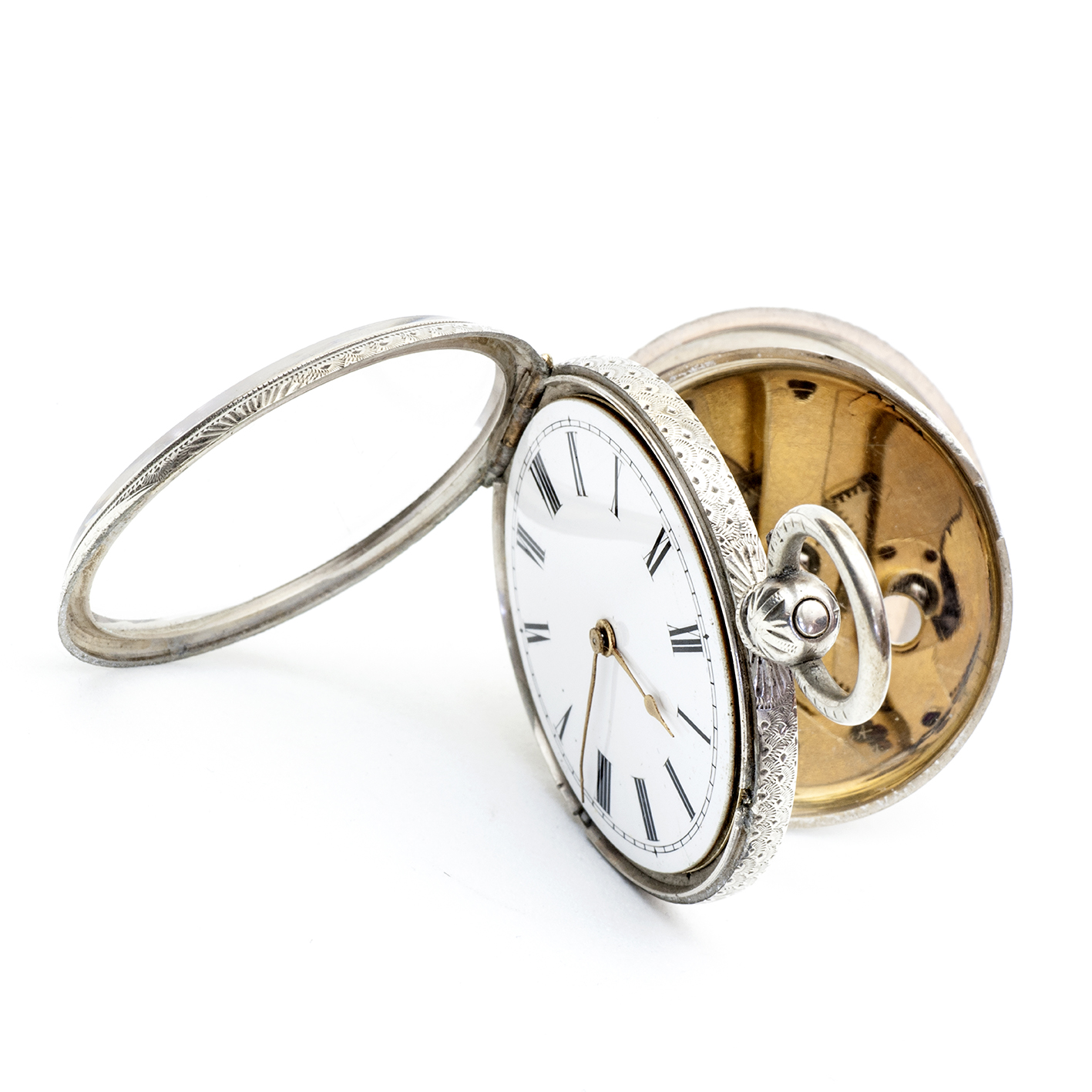 Reloj Suizo de bolsillo, lepine. Plata Fina. Suiza, ca. 1880. Reloj Suizo de bolsillo, lepine. Plata Fina. Suiza, ca. 1880.