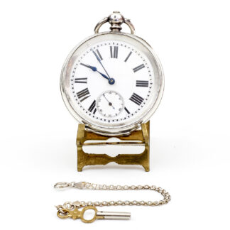 Reloj suizo de bolsillo lepine. Plata Fina. Suiza, ca. 1880.