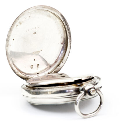 Swiss lepine pocket watch. Fine silver. Switzerland, ca. 1880.