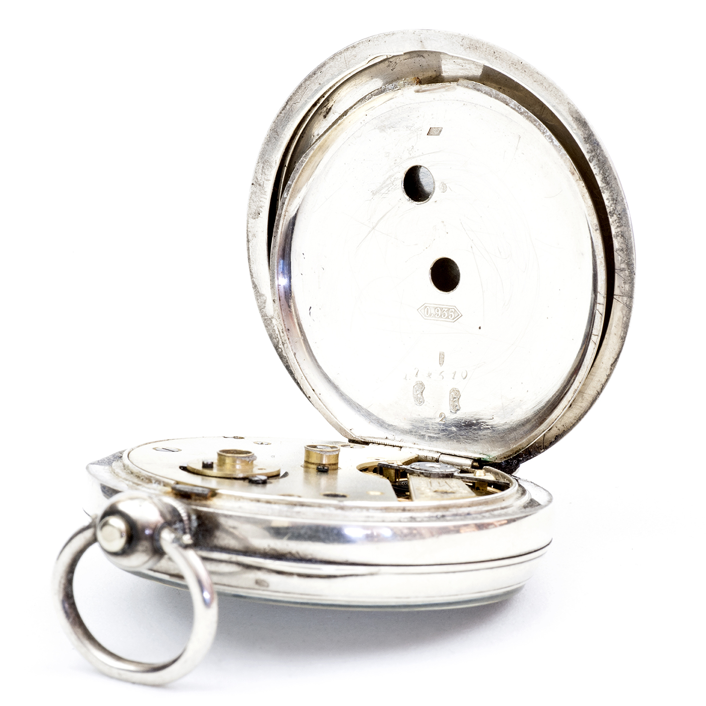 Reloj suizo de bolsillo lepine. Plata Fina. Suiza, ca. 1880. Reloj suizo de bolsillo lepine. Plata Fina. Suiza, ca. 1880.