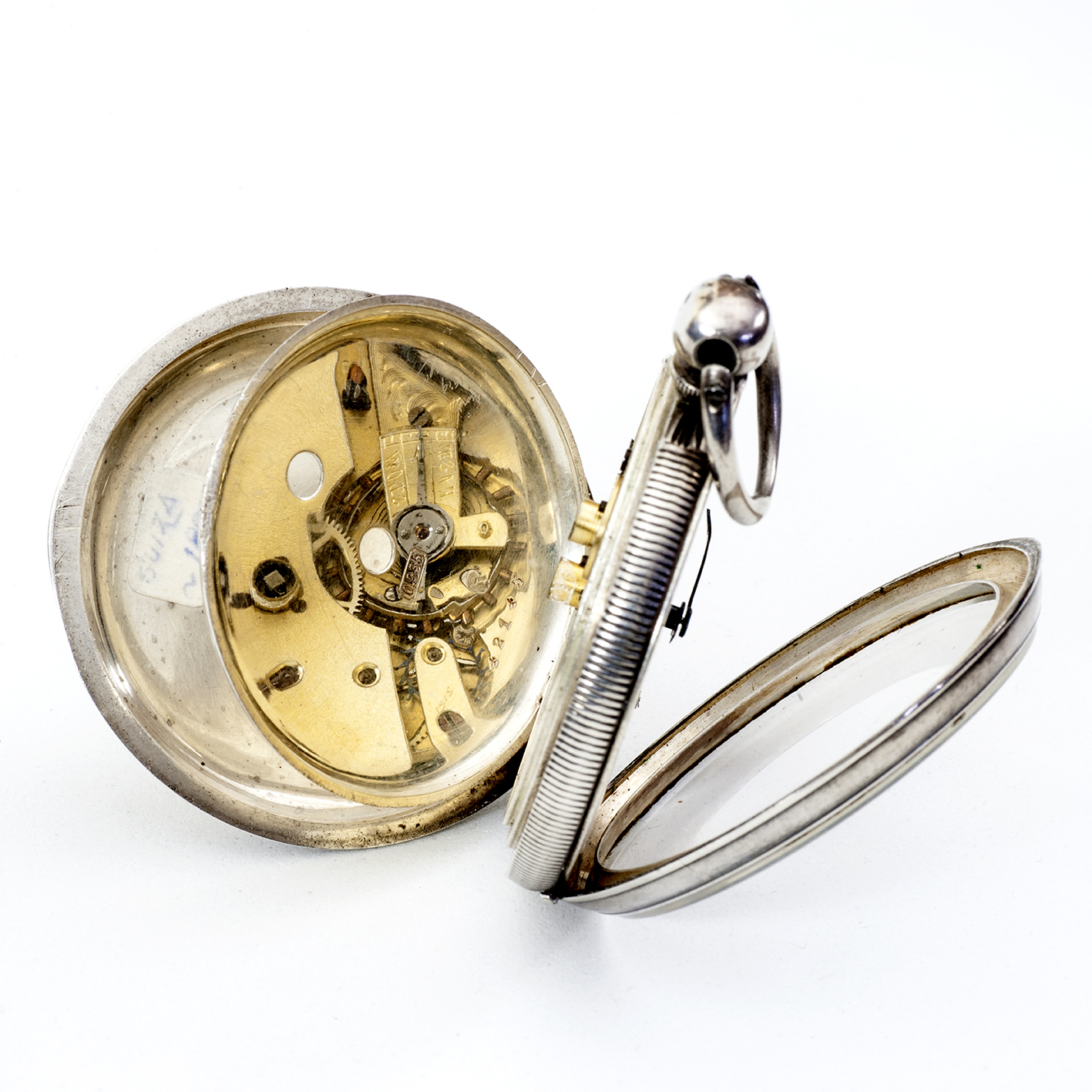 Reloj suizo de bolsillo lepine. Plata Fina. Suiza, ca. 1890. Reloj suizo de bolsillo lepine. Plata Fina. Suiza, ca. 1890.