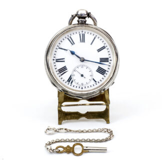 Swiss lepine pocket watch. Fine silver. Switzerland, ca. 1890.