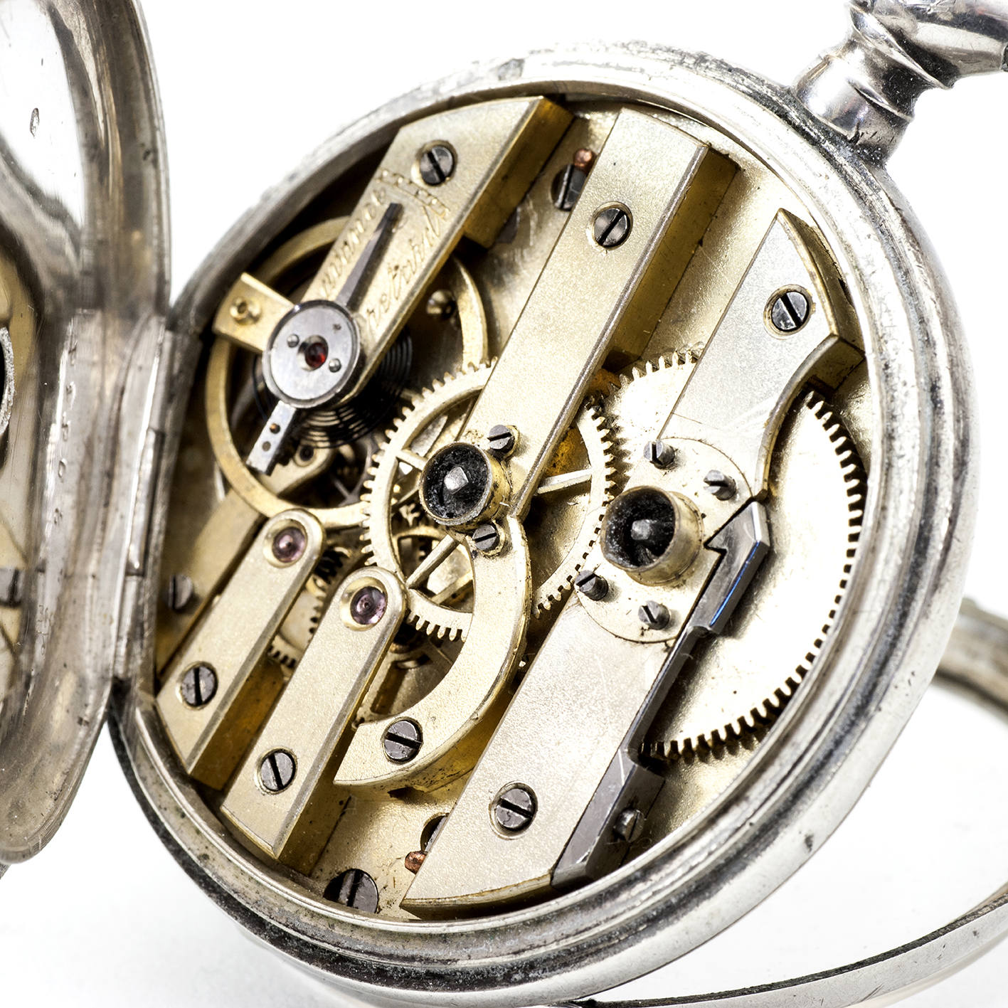 Reloj suizo de bolsillo lepine. Plata. Suiza, ca. 1890. Reloj suizo de bolsillo lepine. Plata. Suiza, ca. 1890.
