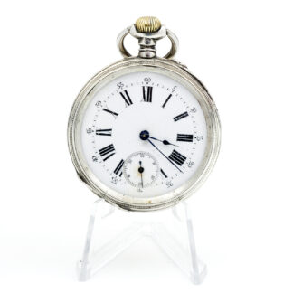 Reloj suizo de Bolsillo lepine y remontoir. Plata. Suiza, ca. 1900.