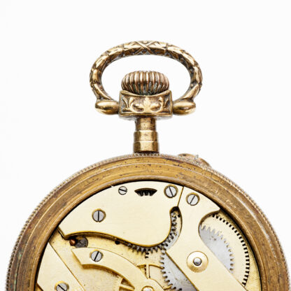 Swiss pocket watch, lepine and remontoir. Switzerland, ca. 1900.
