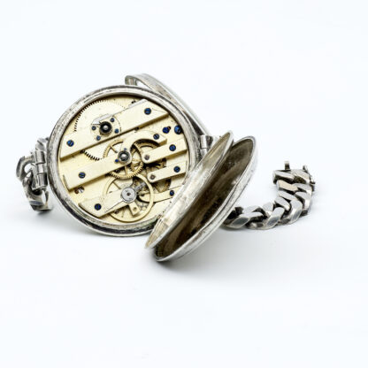 Swiss pocket/bracelet watch, lepine. Silver. Switzerland, ca. 1900.