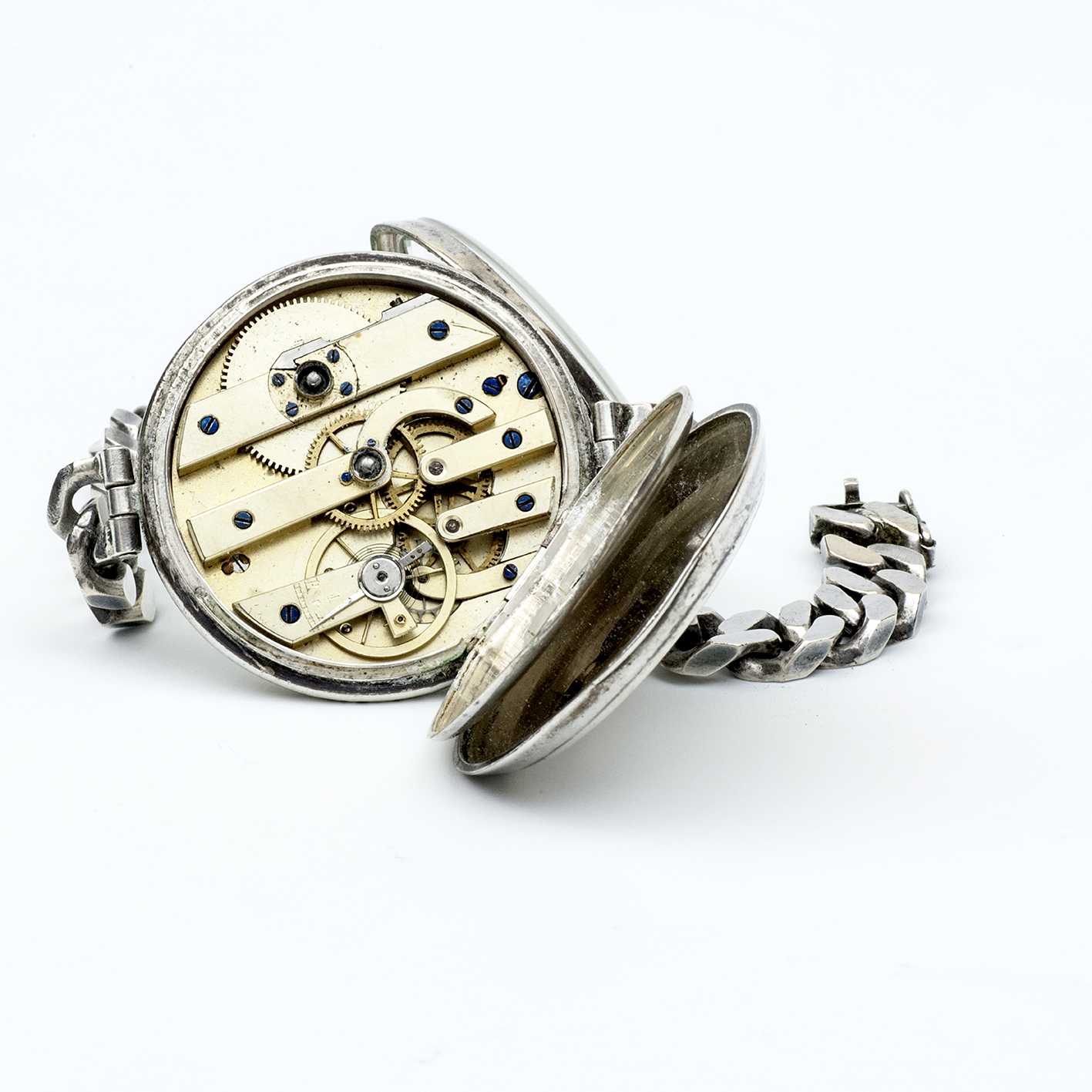 Reloj Suizo de bolsillo/pulsera, lepine. Plata. Suiza, ca. 1900. Reloj Suizo de bolsillo/pulsera, lepine. Plata. Suiza, ca. 1900.