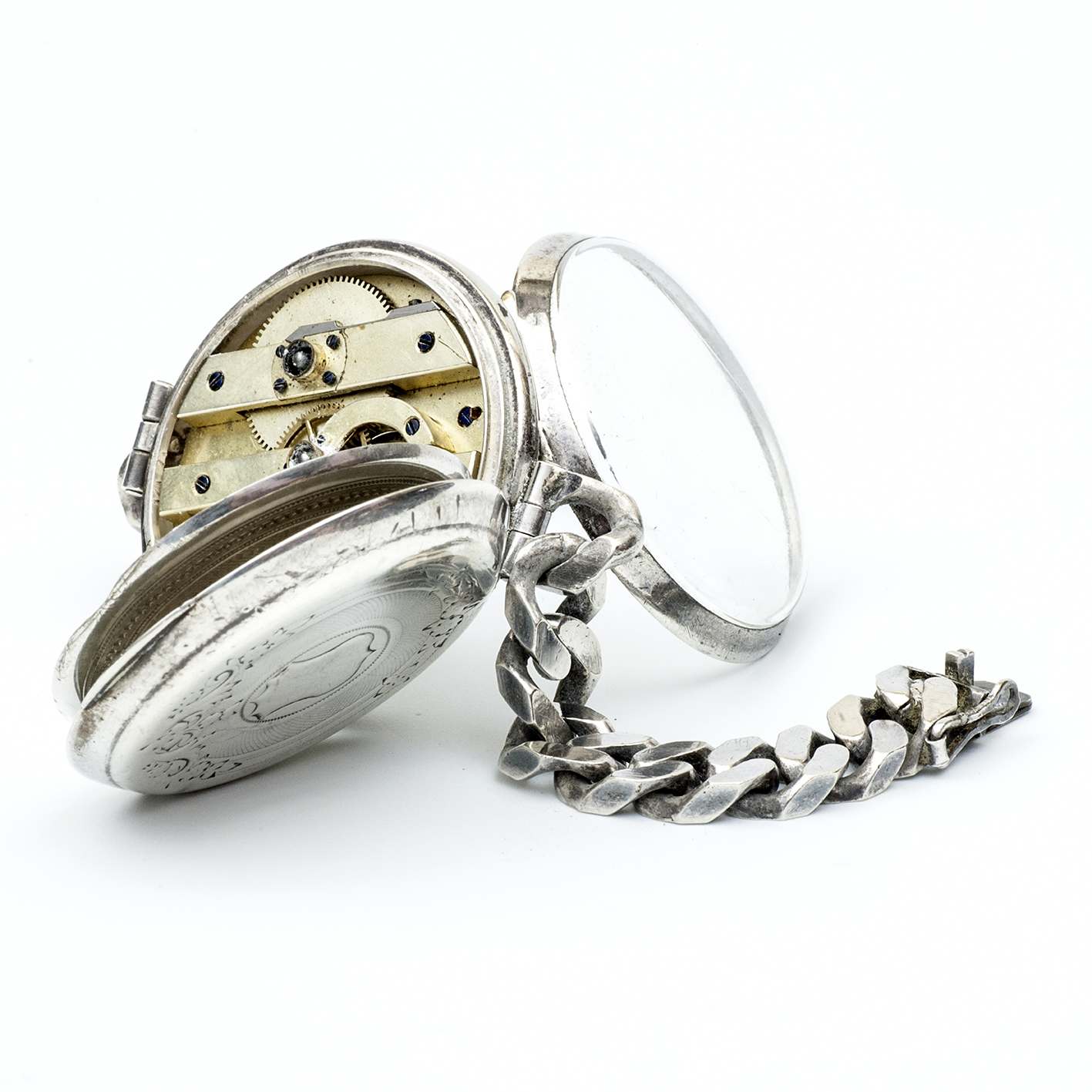 Reloj Suizo de bolsillo/pulsera, lepine. Plata. Suiza, ca. 1900. Reloj Suizo de bolsillo/pulsera, lepine. Plata. Suiza, ca. 1900.