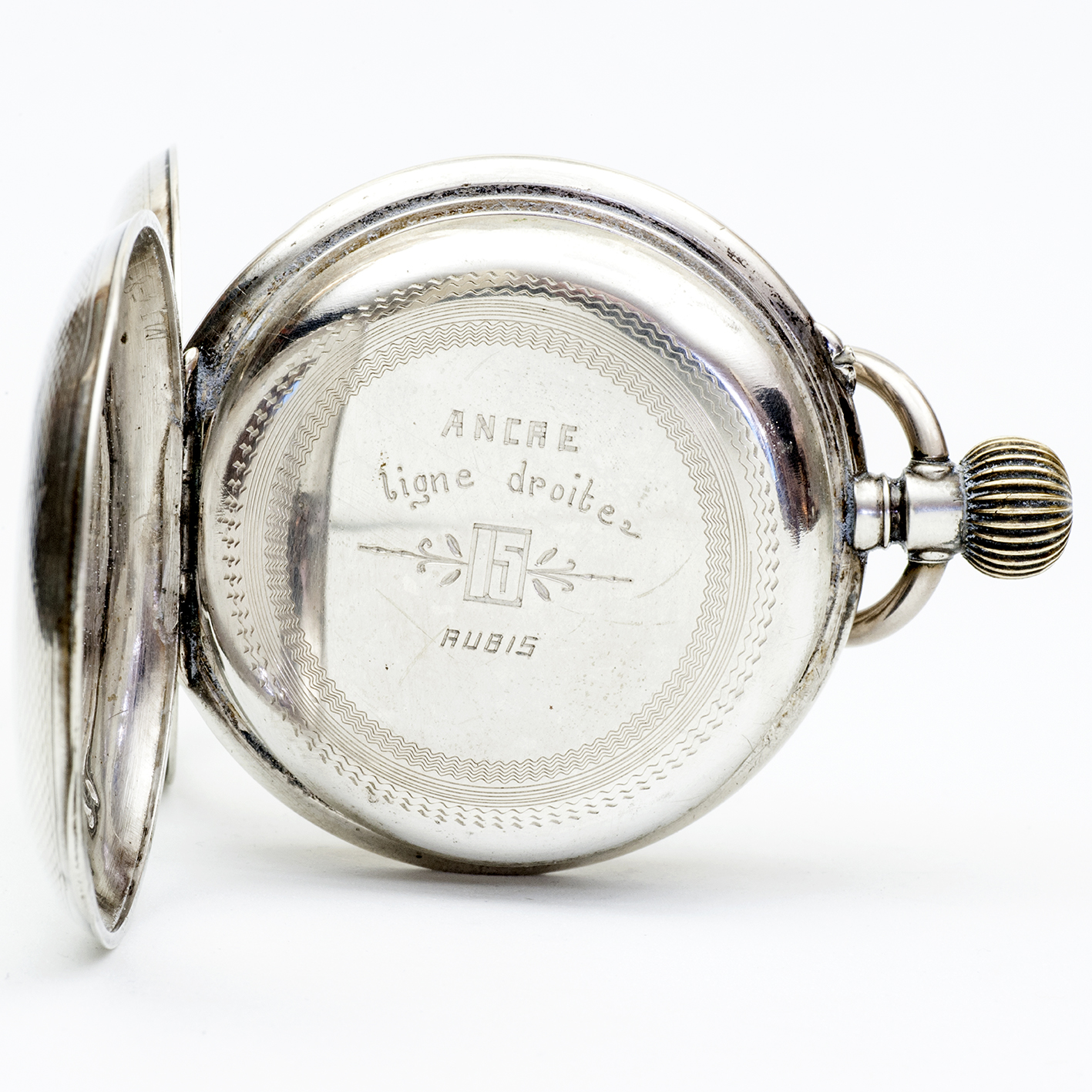Reloj suizo de bolsillo, saboneta y remontoir. Plata. Suiza, ca. 1880. Reloj suizo de bolsillo, saboneta y remontoir. Plata. Suiza, ca. 1880.
