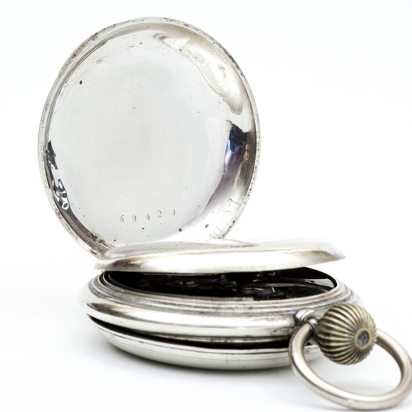 Reloj suizo de bolsillo, saboneta y remontoir. Plata. Suiza, ca. 1880. Reloj suizo de bolsillo, saboneta y remontoir. Plata. Suiza, ca. 1880.