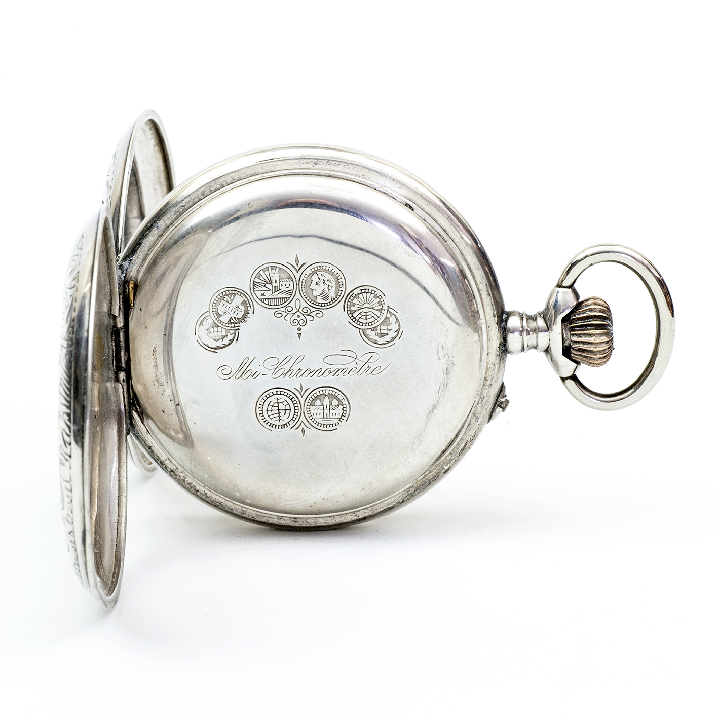 Reloj suizo de Bolsillo, saboneta y remontoir. Plata. Suiza, ca. 1900. Reloj suizo de Bolsillo, saboneta y remontoir. Plata. Suiza, ca. 1900.