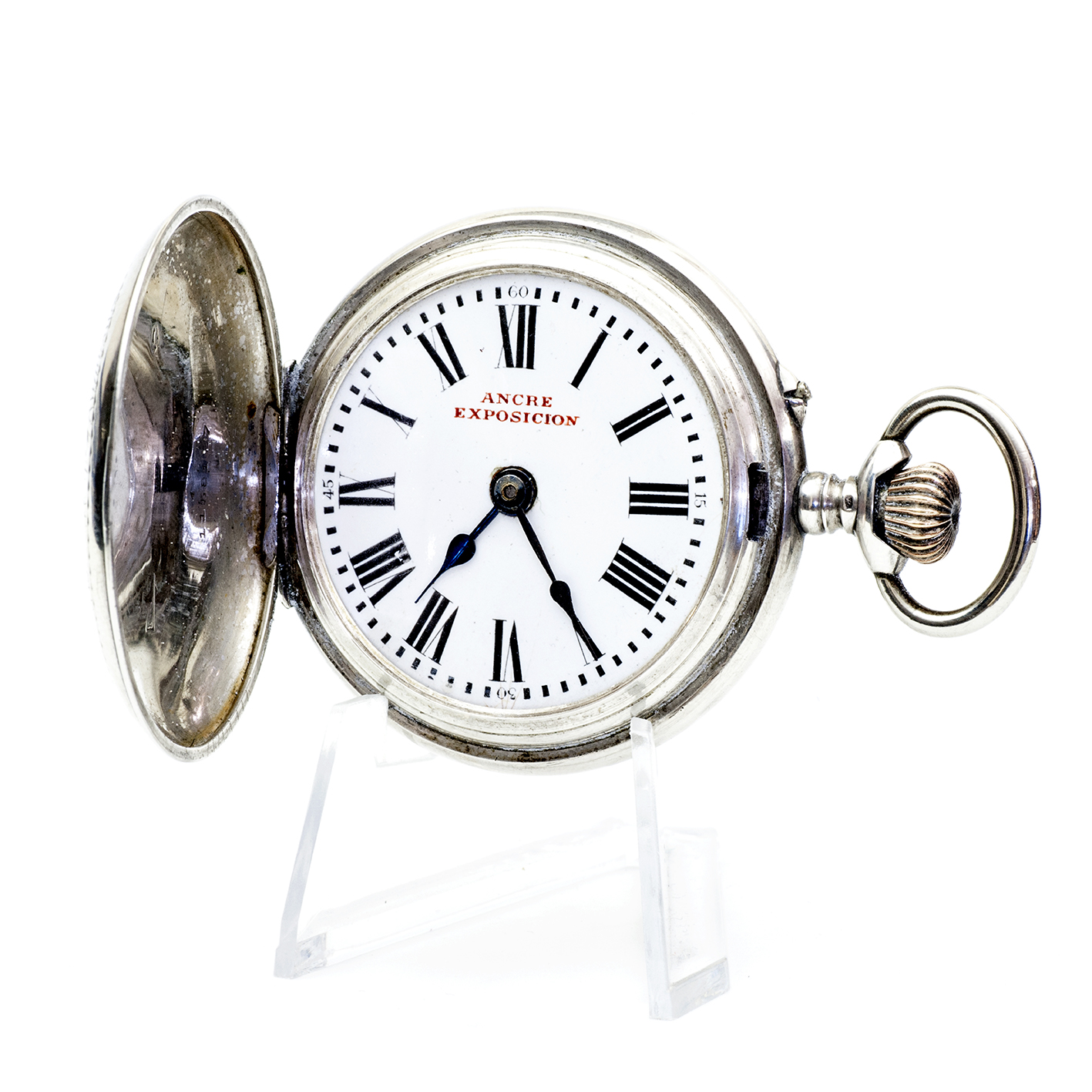 Reloj suizo de Bolsillo, saboneta y remontoir. Plata. Suiza, ca. 1900. Reloj suizo de Bolsillo, saboneta y remontoir. Plata. Suiza, ca. 1900.