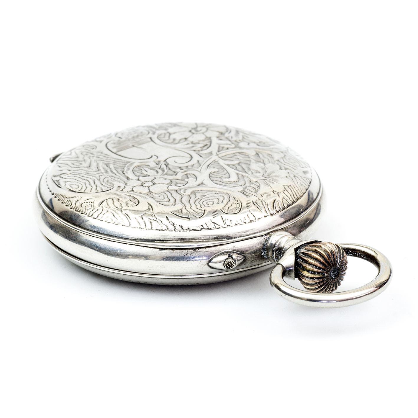 Reloj suizo de Bolsillo, saboneta y remontoir. Plata. Suiza, ca. 1900. Reloj suizo de Bolsillo, saboneta y remontoir. Plata. Suiza, ca. 1900.