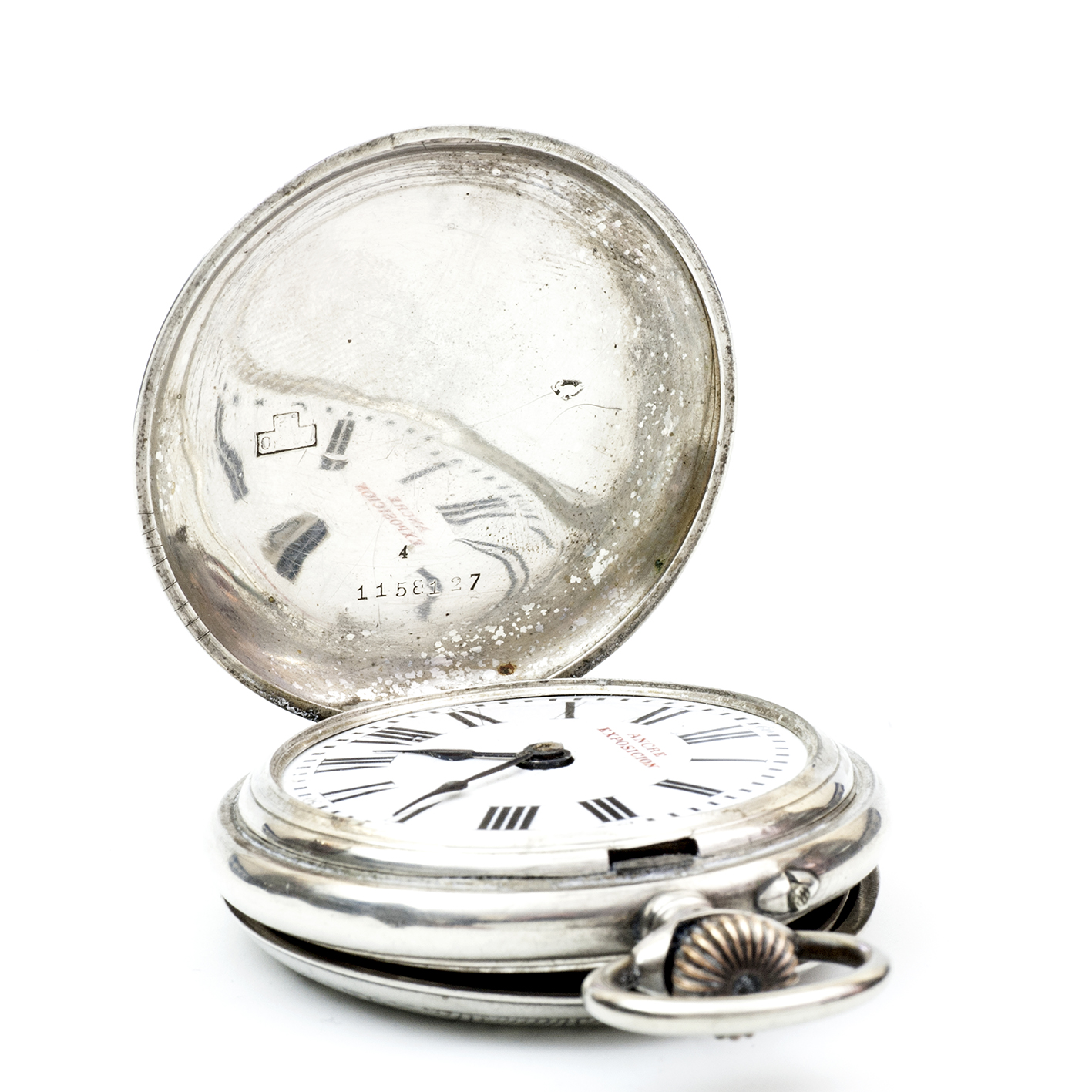 Reloj suizo de Bolsillo, saboneta y remontoir. Plata. Suiza, ca. 1900. Reloj suizo de Bolsillo, saboneta y remontoir. Plata. Suiza, ca. 1900.