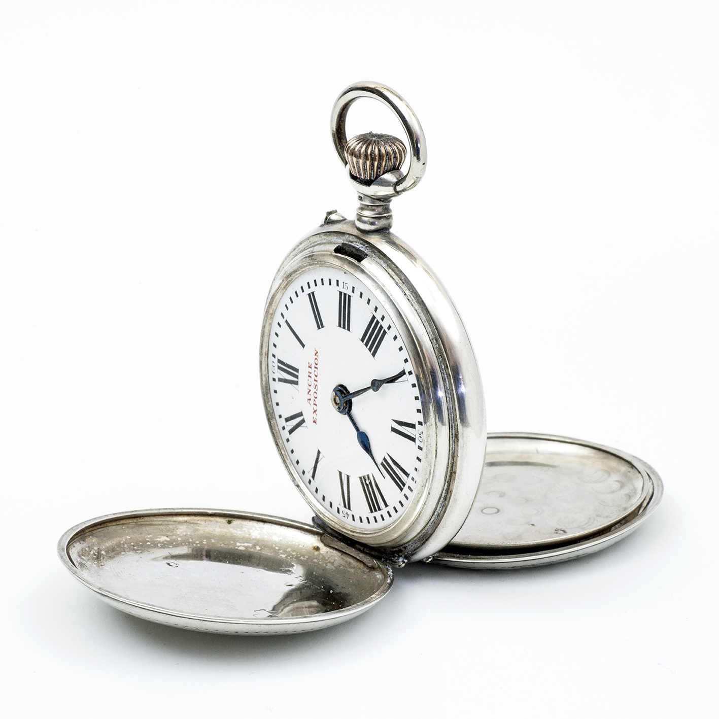 Reloj suizo de Bolsillo, saboneta y remontoir. Plata. Suiza, ca. 1900. Reloj suizo de Bolsillo, saboneta y remontoir. Plata. Suiza, ca. 1900.